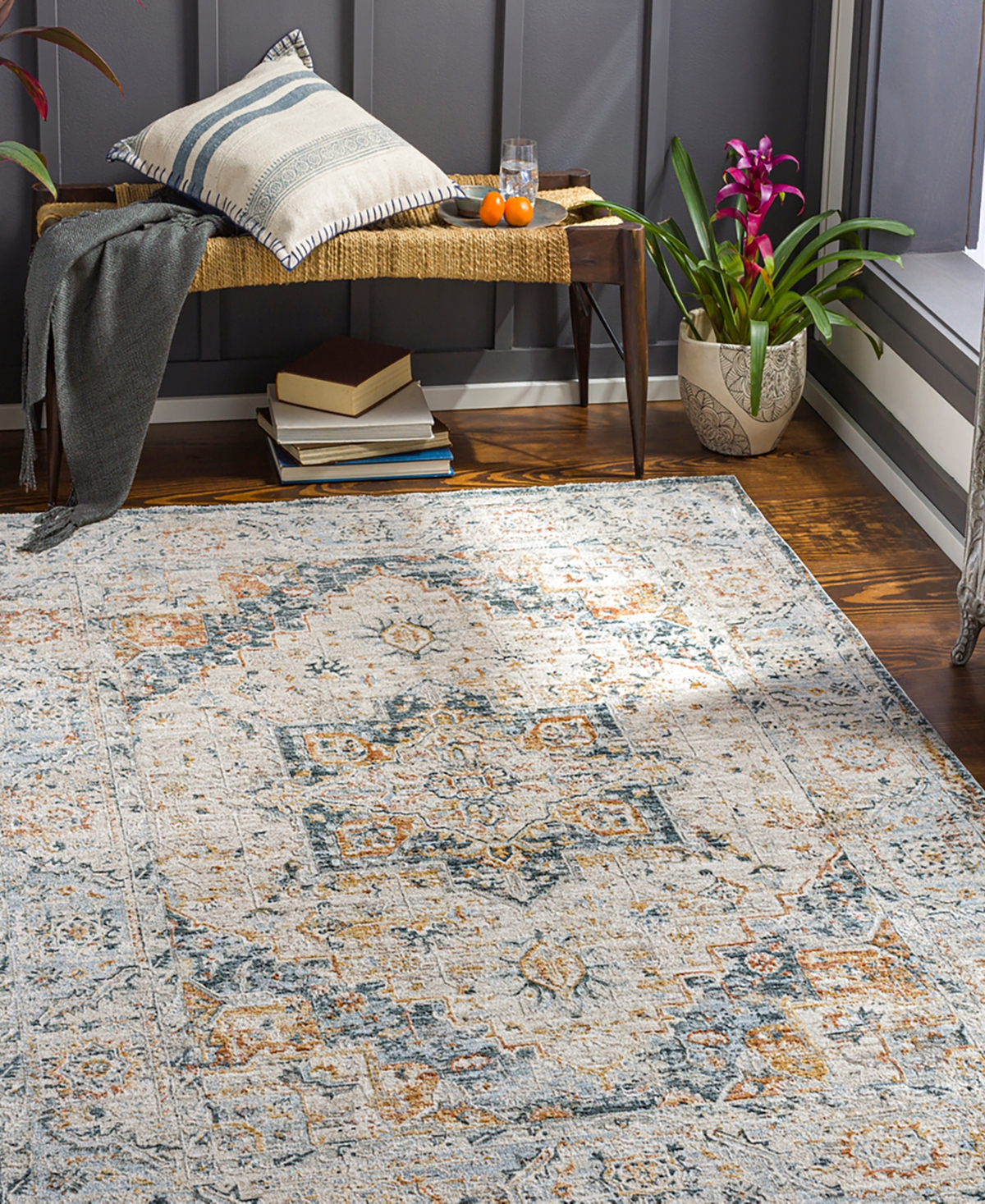 Surya Laila Laa-2312 6'7x9'6 Area Rug In Charcoal