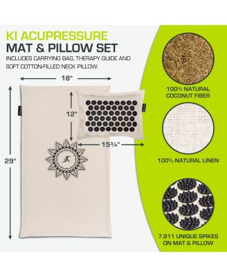 Ki Acupressure Mat, Pillow and Carrier Bag Set