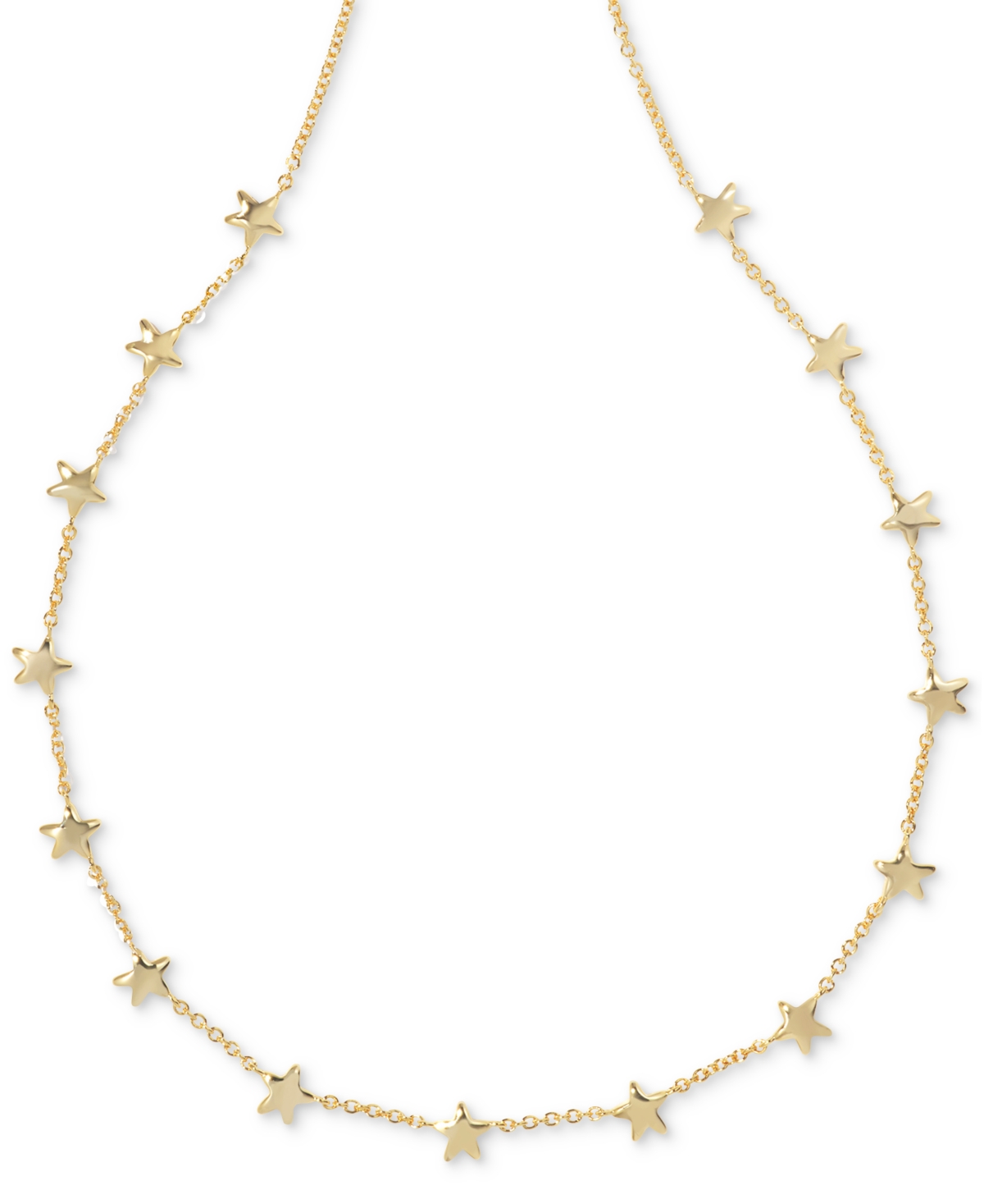 Shop Kendra Scott 14k Gold-plated Star 19" Strand Necklace In Gold Metal