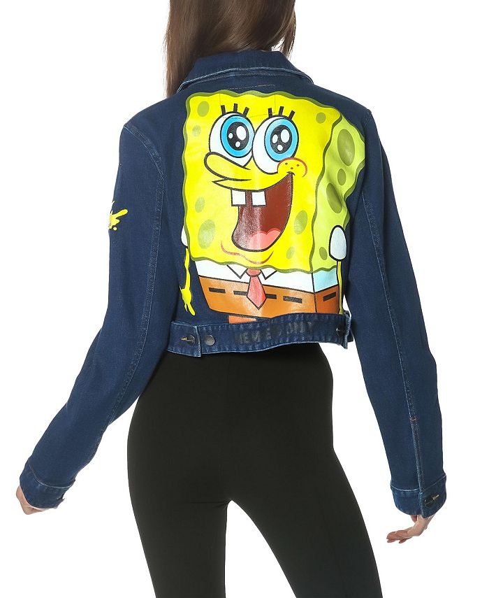 Members Only Women's Spongebob Denim Trucker Jacket - Macy's