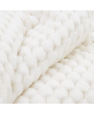 Cottontail Faux Rabbit Fur Throw, 50" x 70"