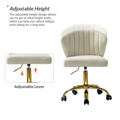 VEBREDA High Adjustable Back Executive Office Chair with Armrest-Brown