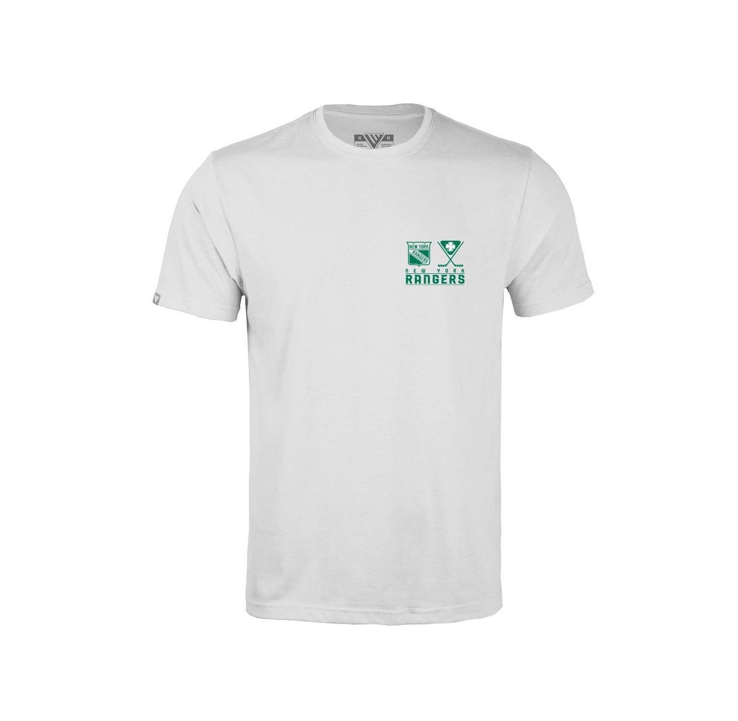 Men's White New York Rangers St. Patrick's Day Richmond T-Shirt