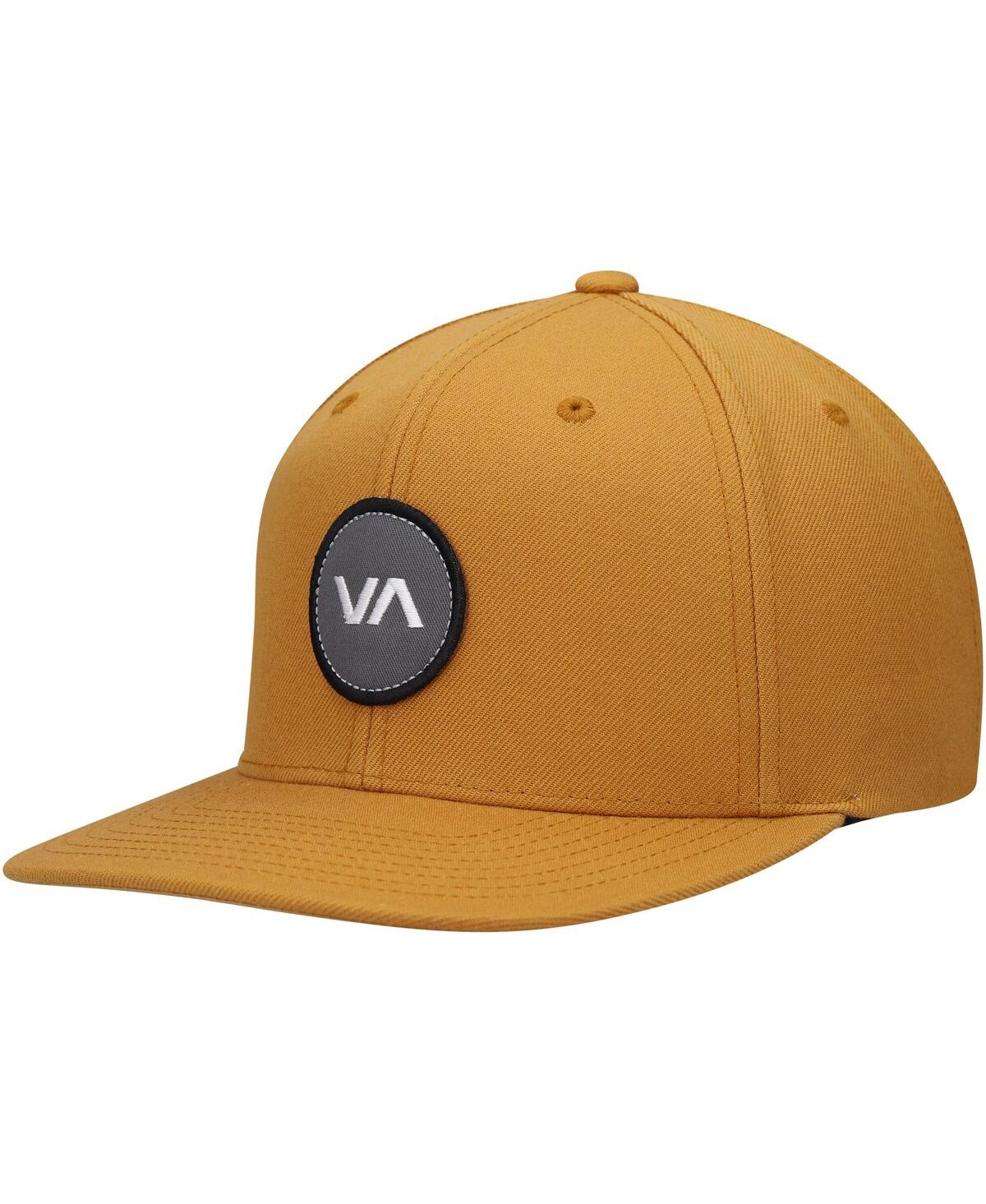 Shop Rvca Men's Gold Va Patch Snapback Hat In Gdr-golden