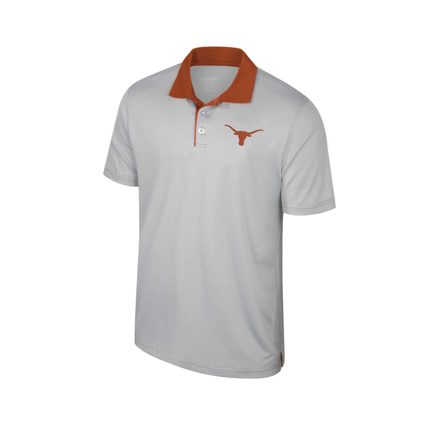 Men's Gray Texas Longhorns Big & Tall Tuck Striped Polo