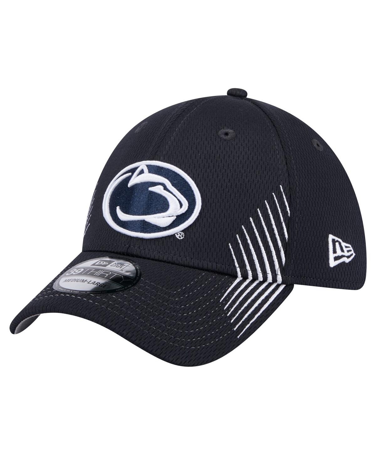 Shop New Era Men's Navy Penn State Nittany Lions Active Slash Sides 39thirty Flex Hat