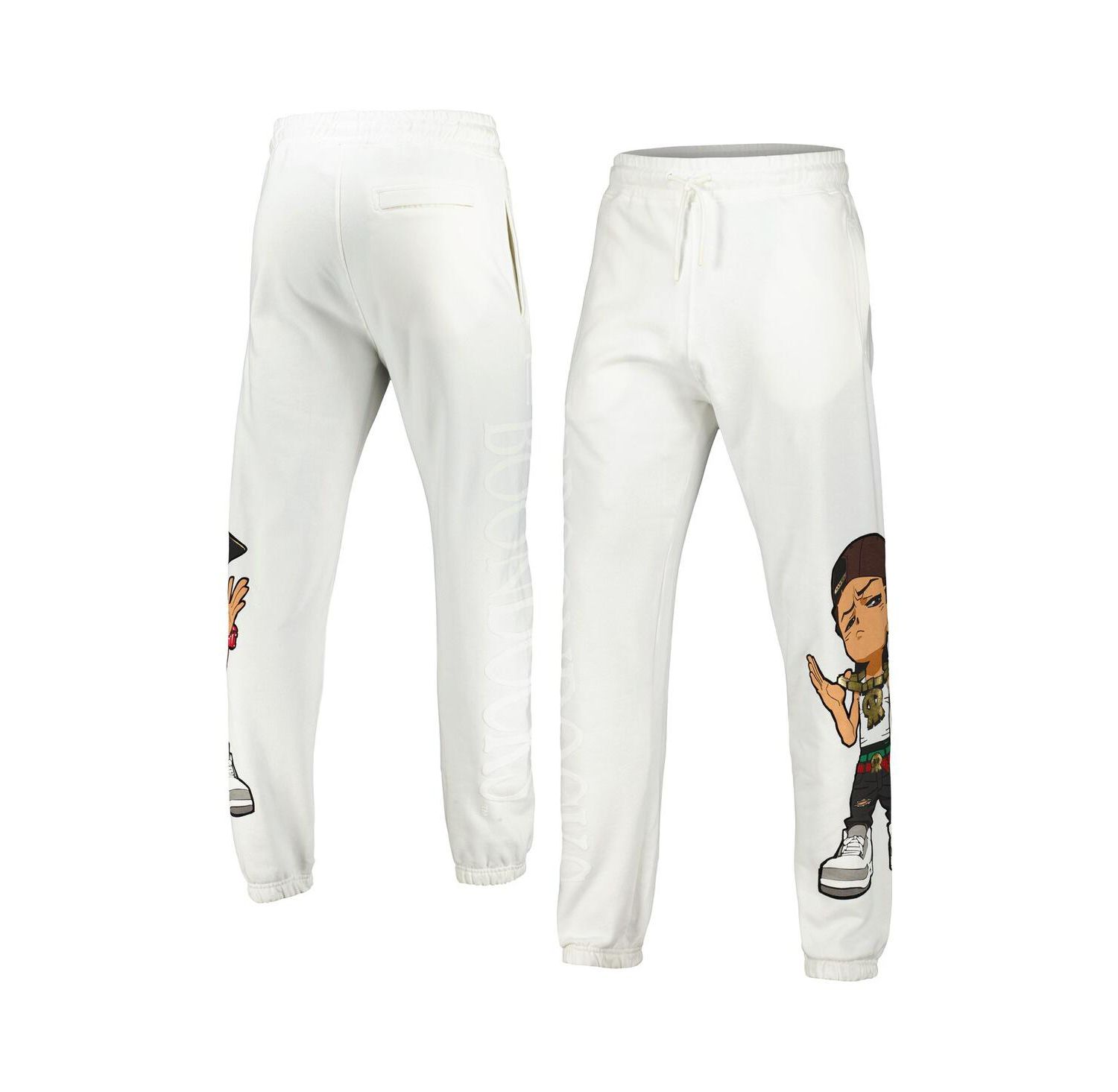 Unisex White The Boondocks Big Face Riley Joggers