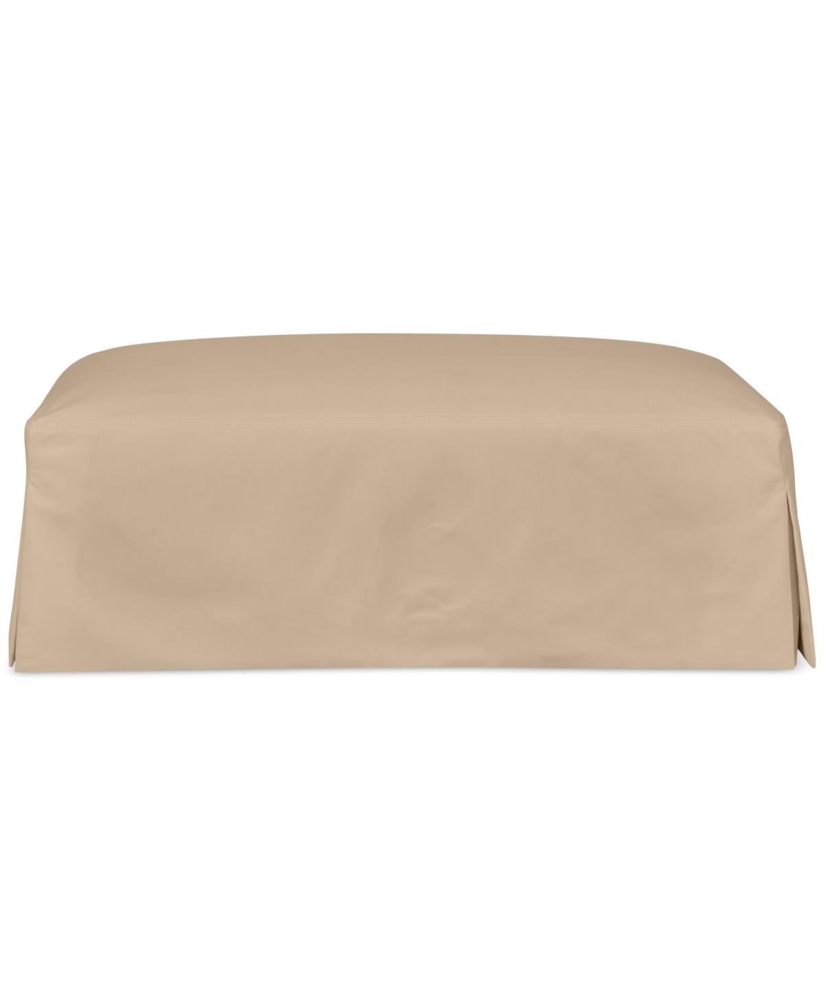 Shop Macy's Brenalee 44" Fabric Ottoman And Slipcover In Peyton Fawn
