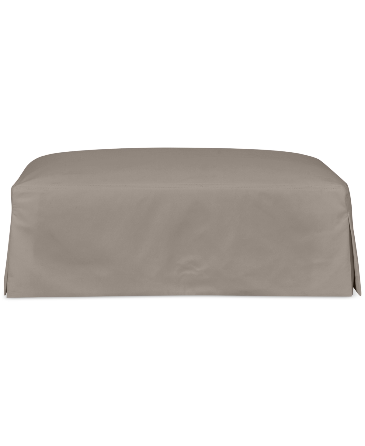 Shop Macy's Brenalee 44" Fabric Ottoman And Slipcover In Peyton Slate