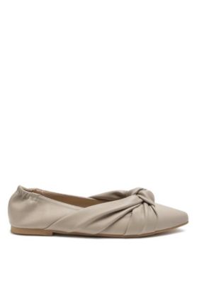 Womens Norma Knot Detail Elasticated Ballet Flats