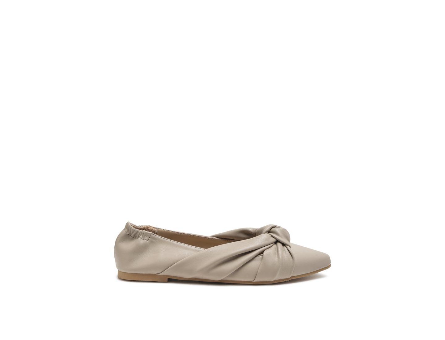 Женские балетки London Rag Norma Knot Detail Elasticated Ballet Flats, цвет: Бежевый / Хаки — фото 1