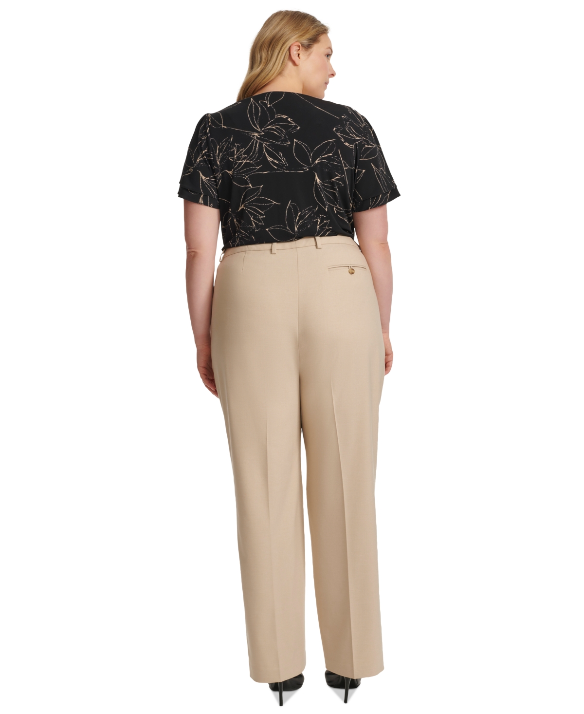 Calvin Klein Plus Size High-Rise Modern-Fit Pants