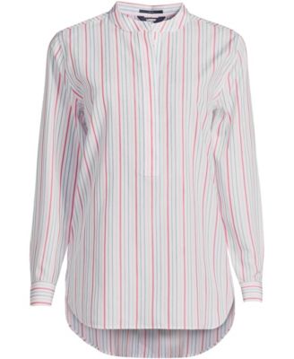Women's No Iron Banded Collar Popover Shirt