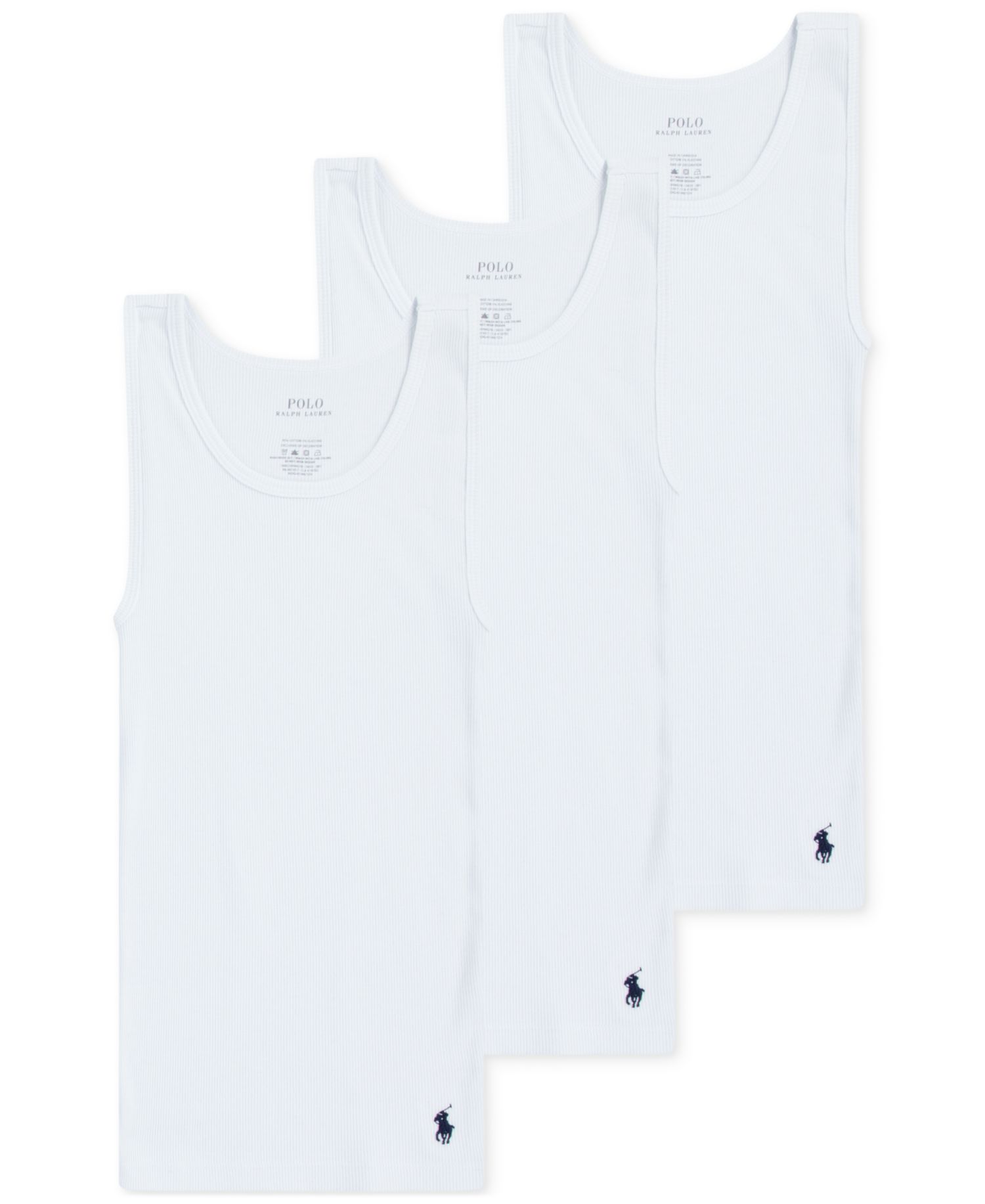 Big Boys Tank Undershirts, Pack of 3