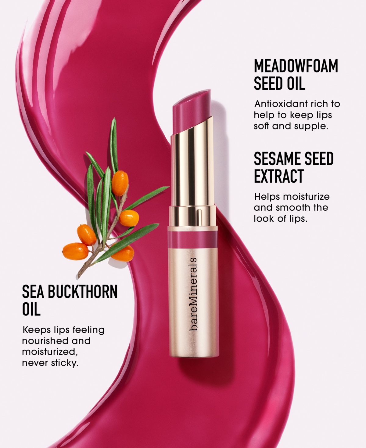 Bareminerals Dewy Lip Gloss-balm, 0.1 Oz. In Devotion
