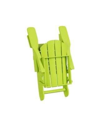 All-Weather Contoured Outdoor Poly Folding Adirondack Chair (Set of 4)