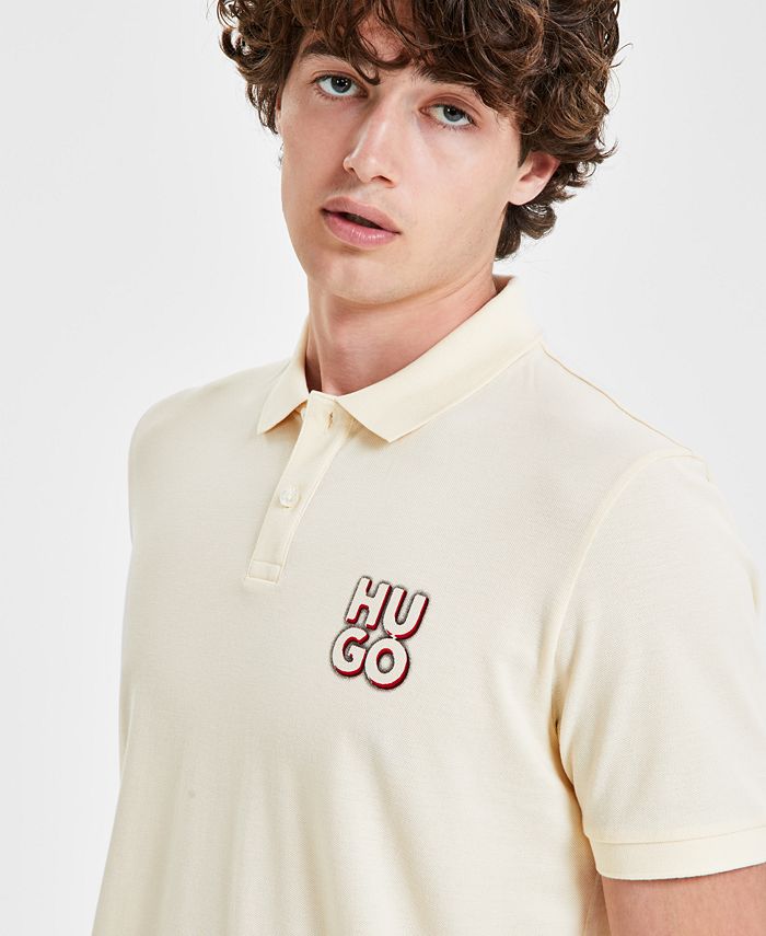 Hugo Boss Men's Regular-Fit Donos Logo Graphic Polo Shirt Blue Size Large