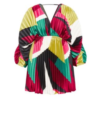 Plus Size Chloe Geometric Print Mini Dress