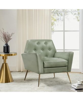 Modern Faux Leather Accent Chair for Living Room Bedroom