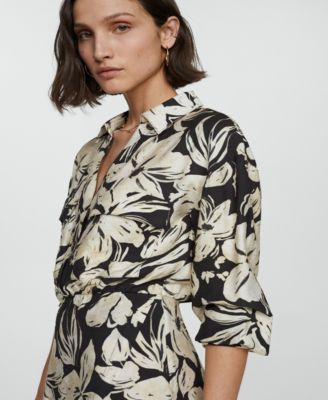 mango floral shirt dress Women's Floral Shirt Dress