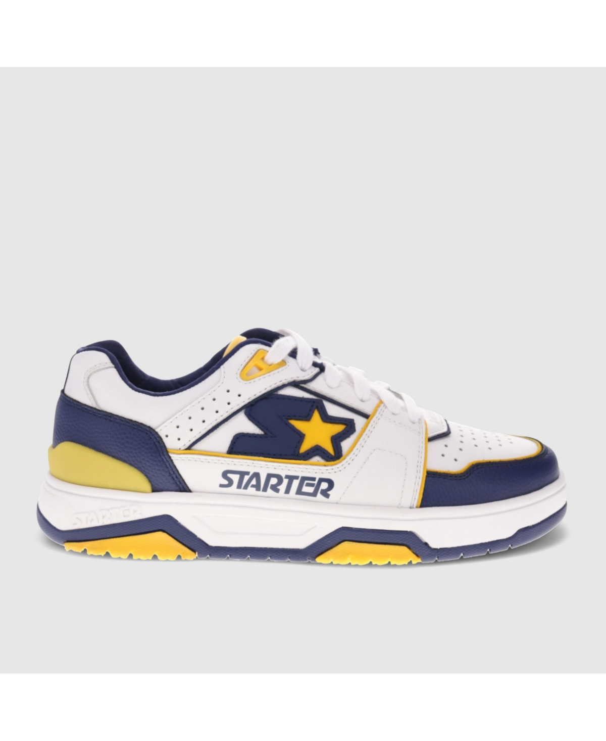 Shop Starter Men's Fastbreak Ty Mopking Gold Bells Sneaker In White-navy-yellow