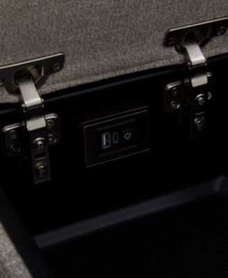 Olper 6-Pc. Fabric Zero Wall Sectional Sofa with Three Power Motion Pieces & Console, Created for Macy's