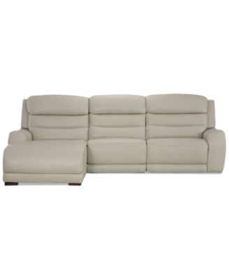 Furniture - Blairesville 3-Pc. Leather Sofa & Chaise with 2 Power Motion Chairs