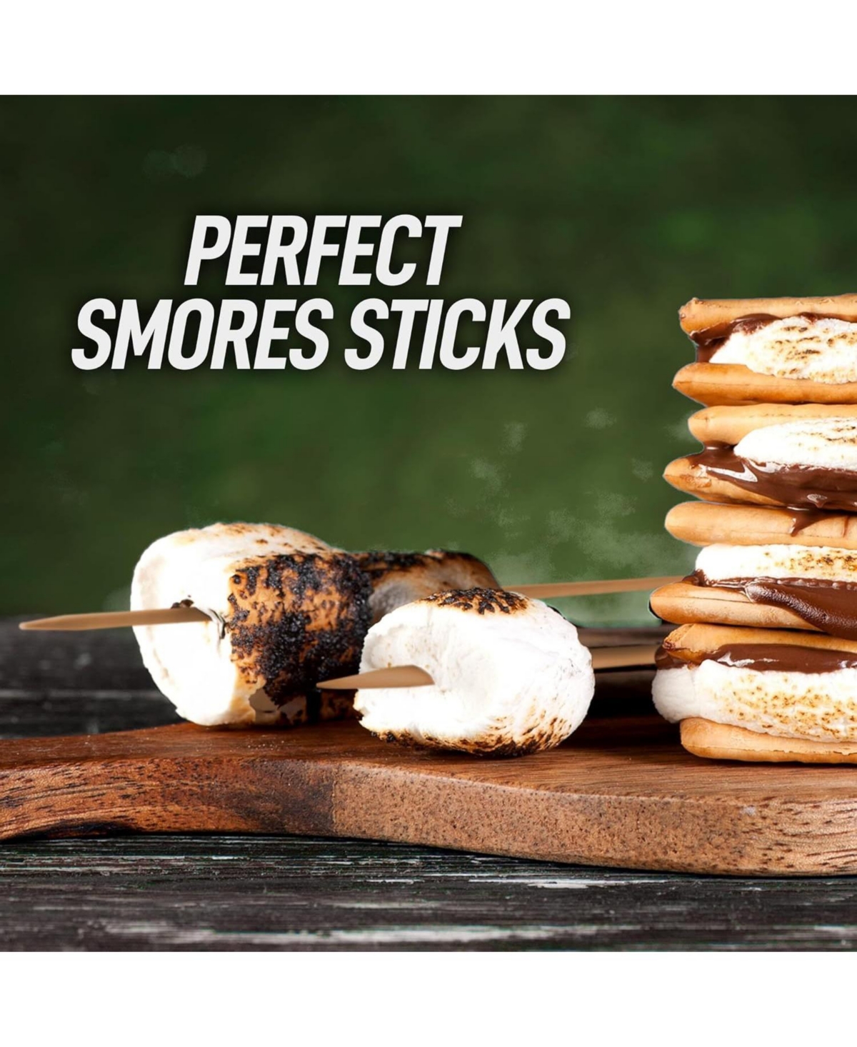 Zulay Kitchen Marshmallow Smores Sticks - 40 Extra Long 30