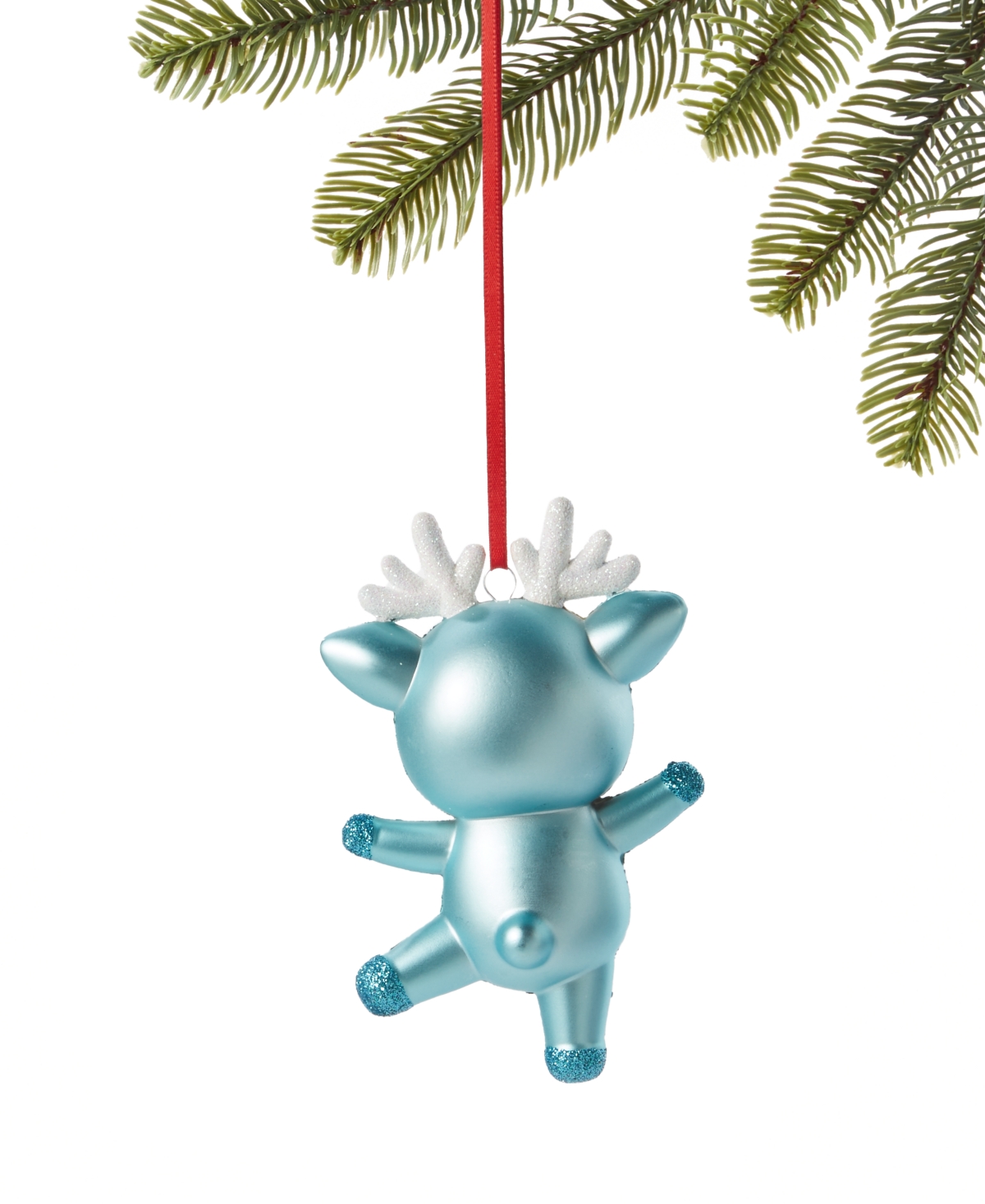 Holiday Lane Baby's First Blue Glass Deer Ornament, Exclusively At Macy's In No Color