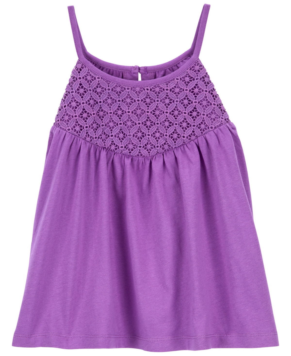 Shop Carter's Big Girls Crochet Sleeveless Top In Purple