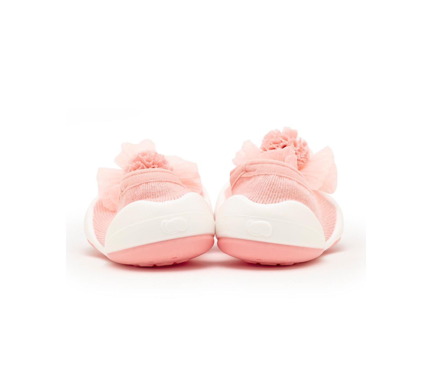 Обувь Komuello Breathable Washable Non-Slip Sock Shoes Flat - Pompom Flower Pink для девочек-малышей, цвет: Розовый — фото 3