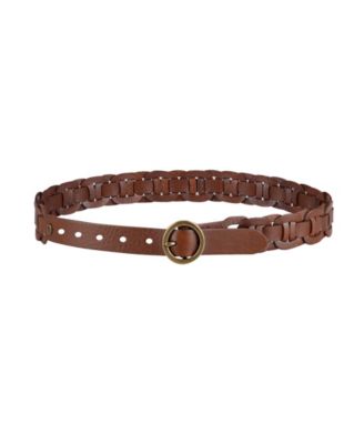 Women's Woven Leather Linked Casual Belt