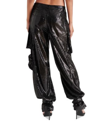 Women's Duo Sequin Relaxed Cargo Pants