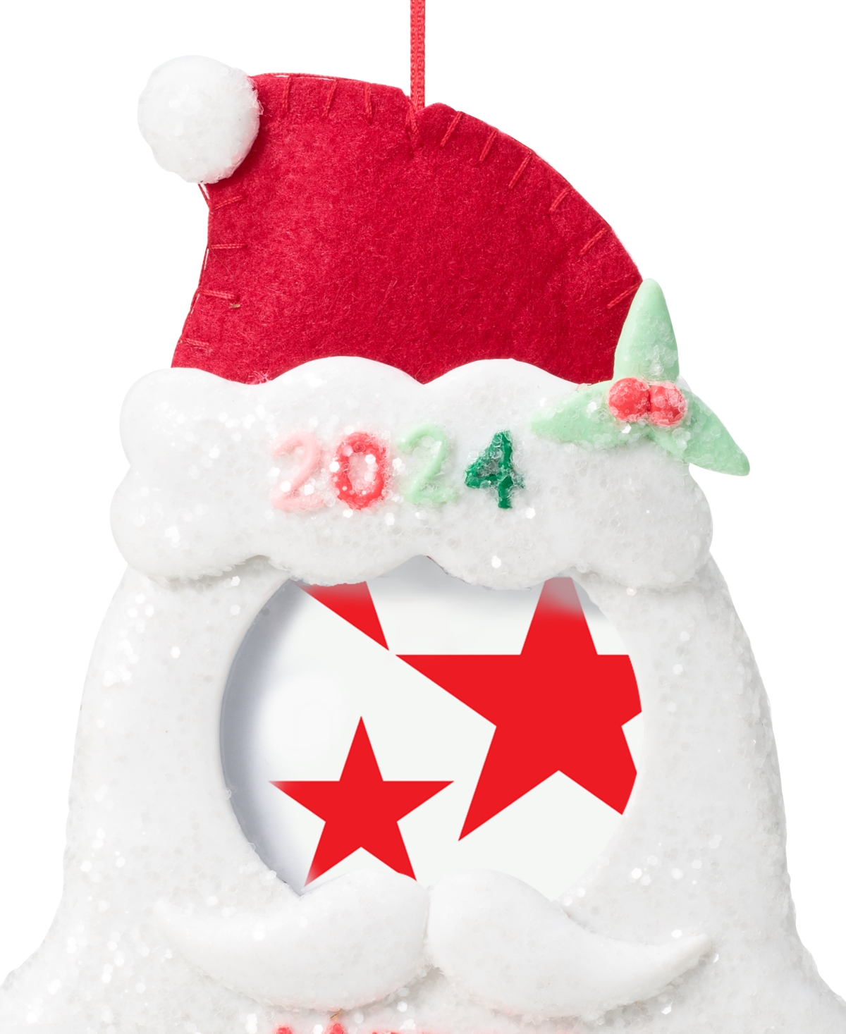 Holiday Lane Christmas Cheer Frame with Santa Hat Ornament, Exclusively at Macy's