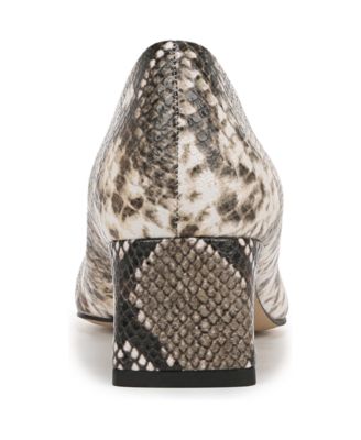 Women's Racer Pointed Toe Block Heel Pumps