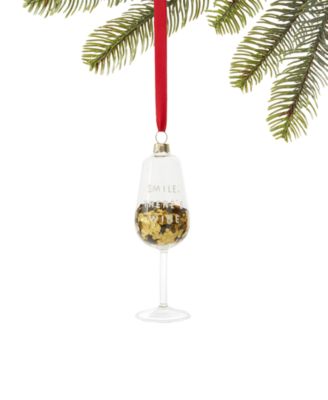 Foodie Collection Sequin Wine Glass Ornament, Exclusively at Macy's