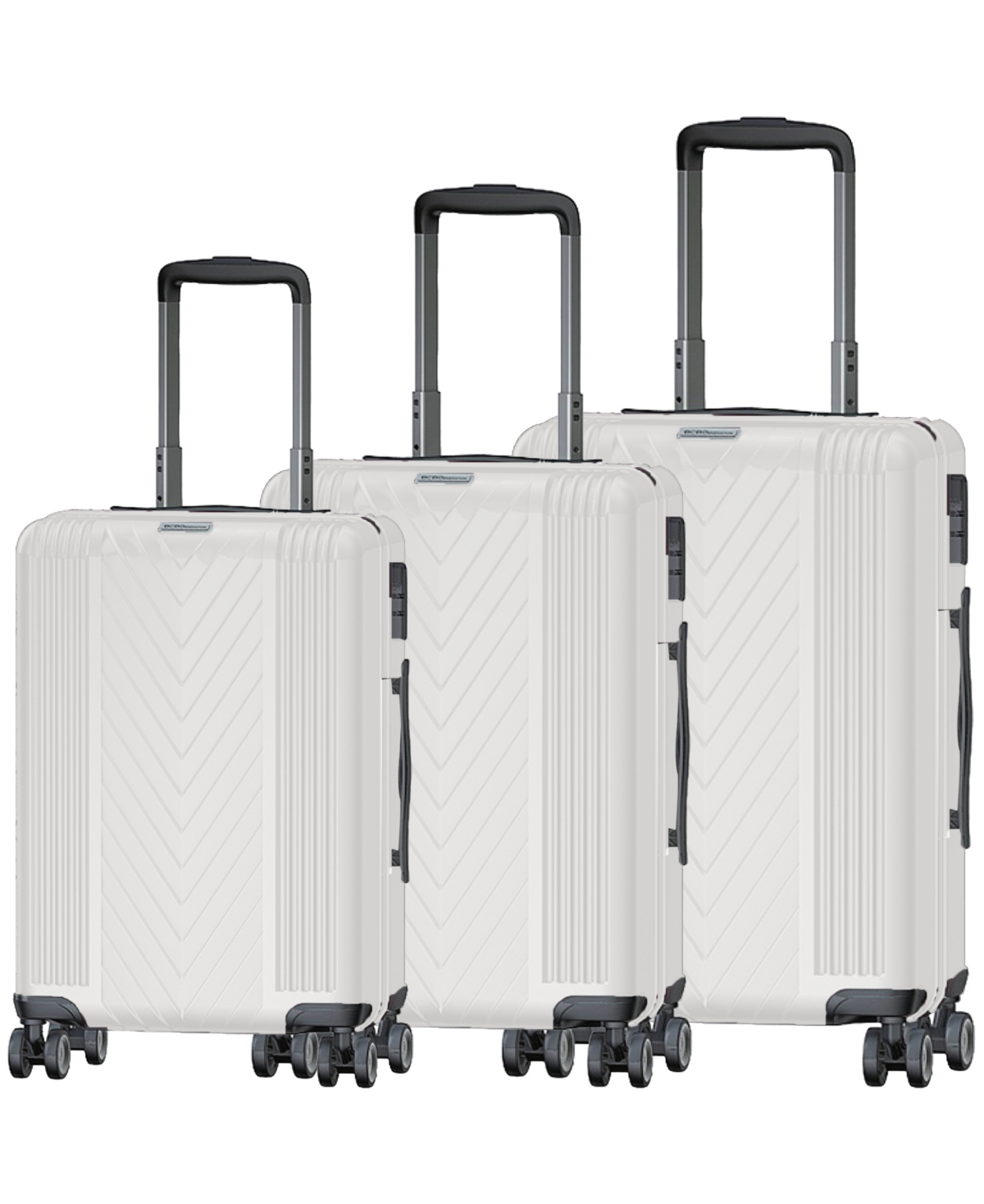 Shop Bcbg Vibes 3 Piece Luggage Set In White