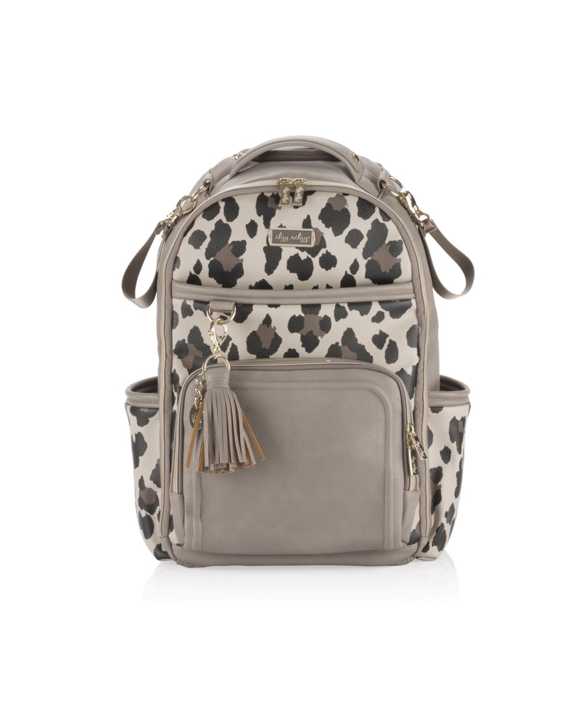 Shop Itzy Ritzy Boss Plus Backpack Diaper Bag Leopard In Brown