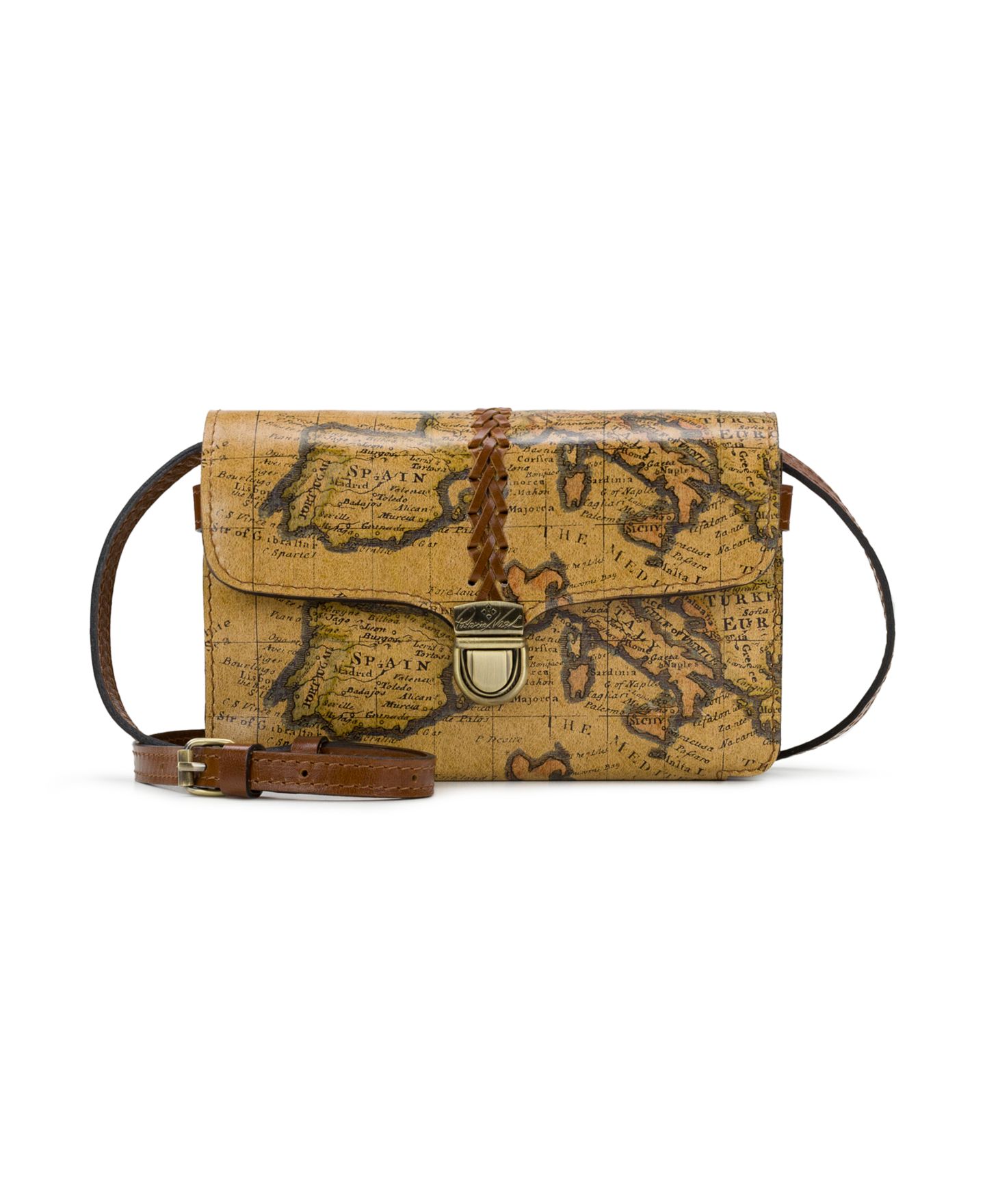 Женская сумка Patricia Nash Bianco Small Leather Crossbody Organizer, цвет: С принтом — фото 1