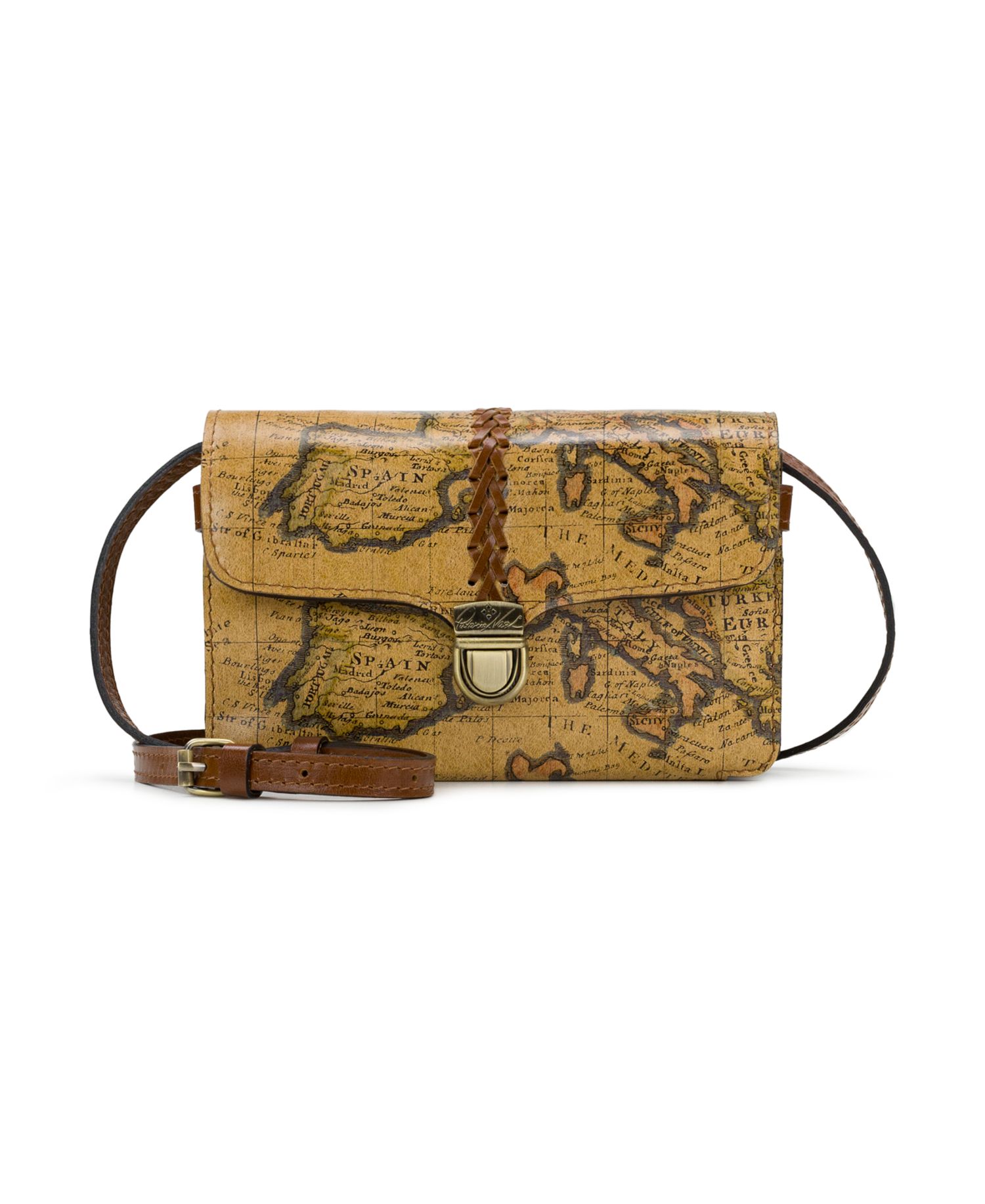 Bianco Small Leather Crossbody Organizer Bag