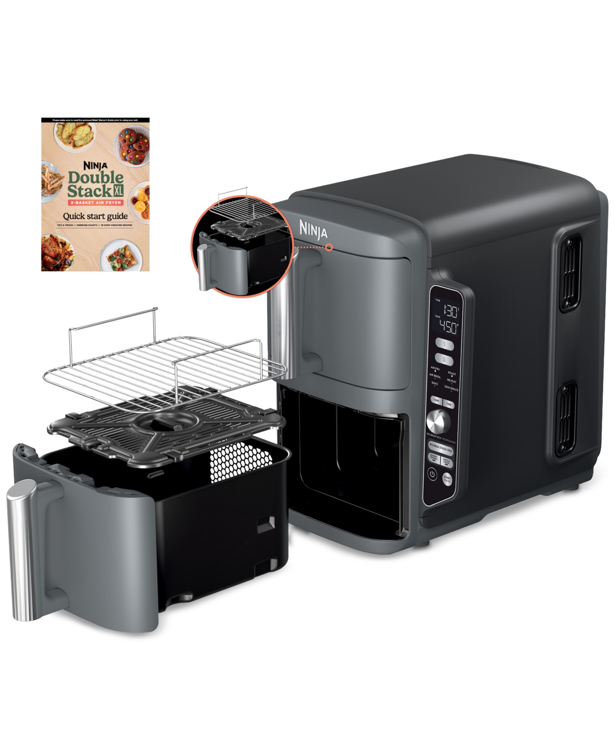 Ninja Doublestack Xl 10-qt. 6-in-1 2-basket Air Fryer, Sl401 In No Color