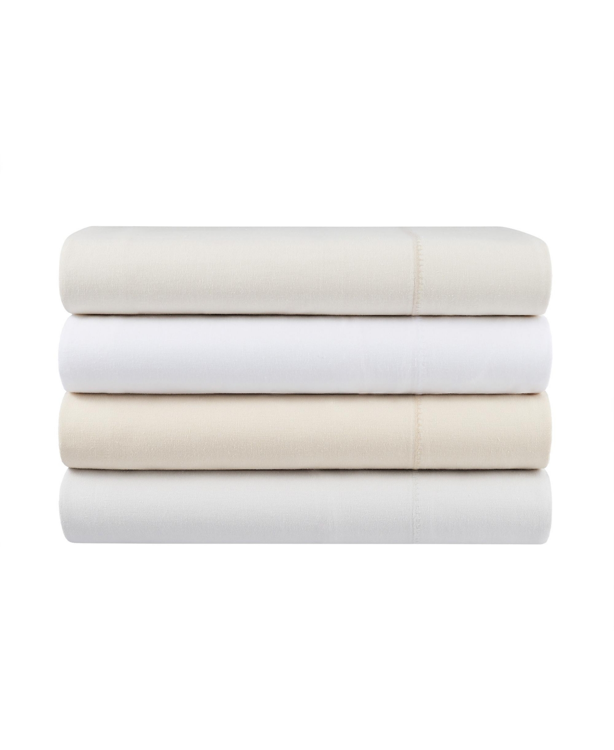 Aston and Arden Linen and Eucalyptus Lyocell Queen Sheet Set, 1 Flat Sheet, 1 Fitted Sheet, 2 Pillowcases, Classic Linen Look, Modern Tencel Linen Ble