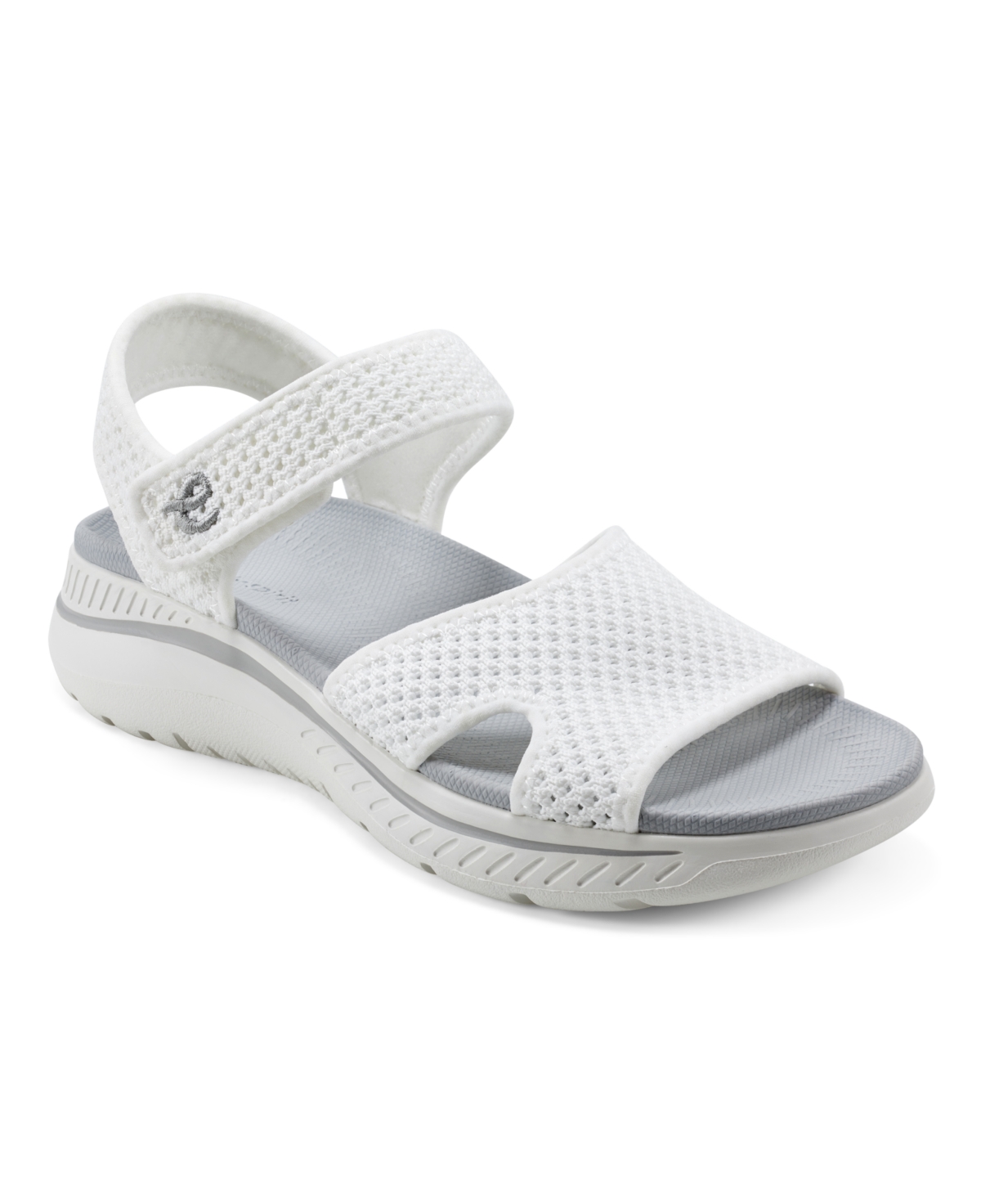 Shop Easy Spirit Women's Ashen Open Toe Platform Casual Sandals In White