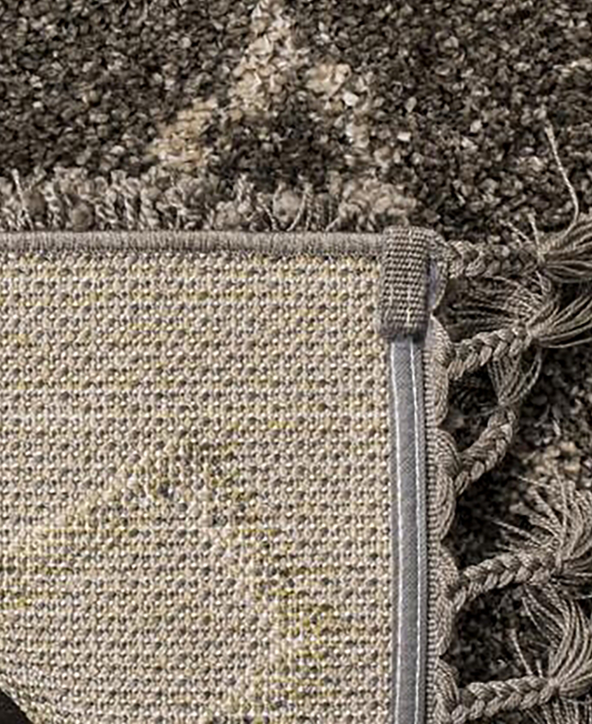 Safavieh Moroccan Fringe Shag MFG241 X 5' Area Rug -Cream