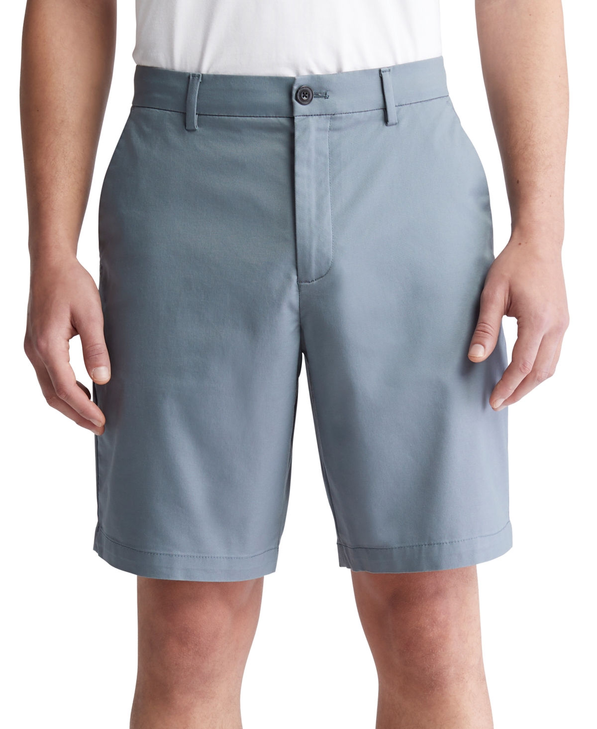 Shop Calvin Klein Men's Refined Slim Fit 9" Shorts In Caspian Sea