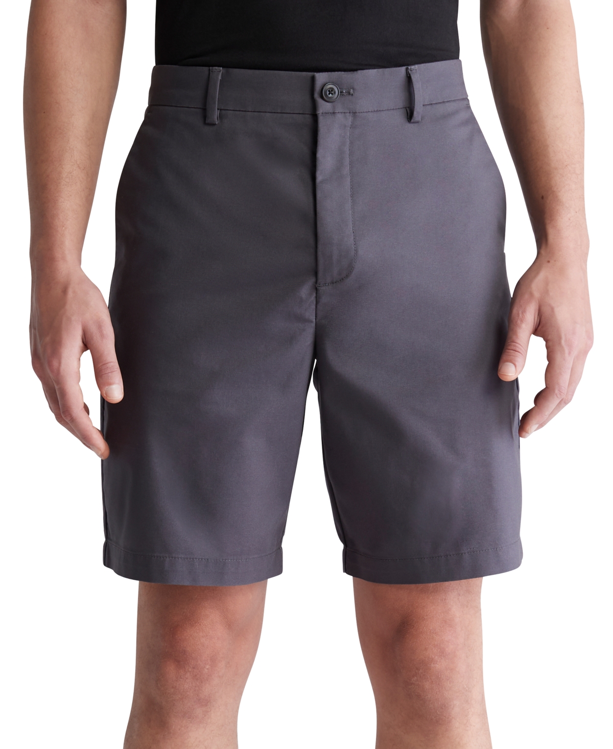 Shop Calvin Klein Men's Refined Slim Fit 9" Shorts In Forged Iron