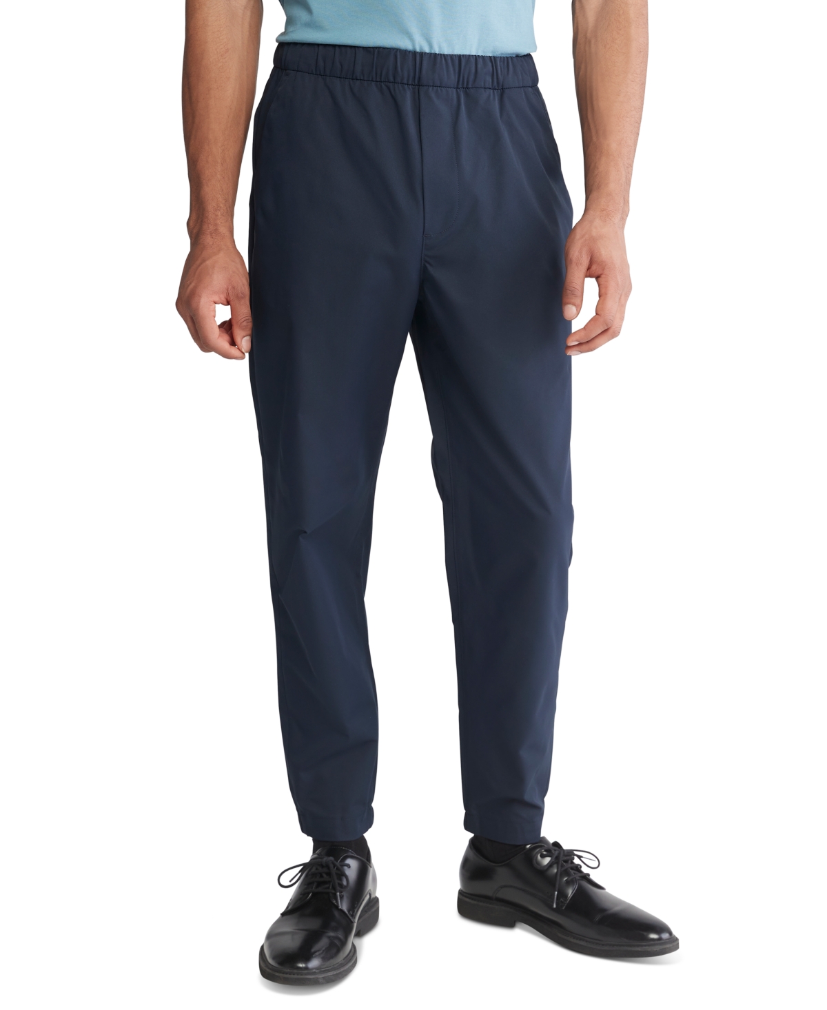 Men's Tech Slim-Fit Solid Drawstring Pants - Dark Sapphire