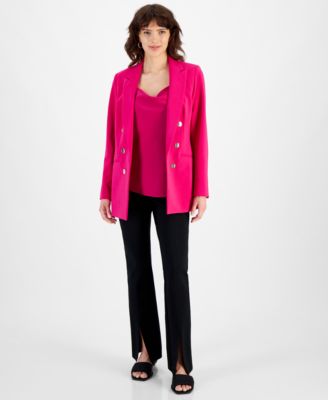 Bar III - Women's Peak-Lapel Open-Front Long-Sleeve Blazer
