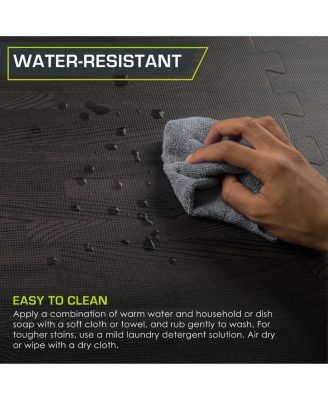 Wood Grain Puzzle Mat 1/2-in, 24 Sq Ft - 6 Tiles