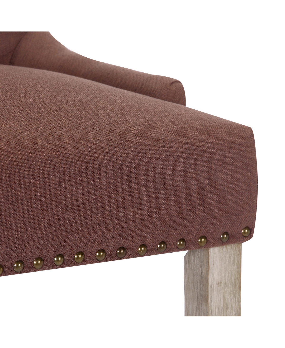 29" Linen Tufted Buttons Upholstered Wingback Bar Stool (Set of